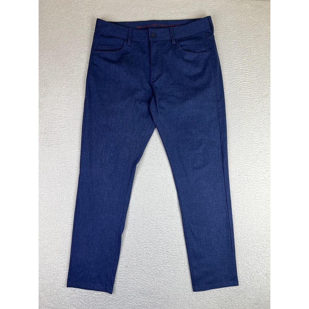 Rhone Pants Mens 33x30 Blue Commuter 5 Pocket Slim Stretch Casual Travel